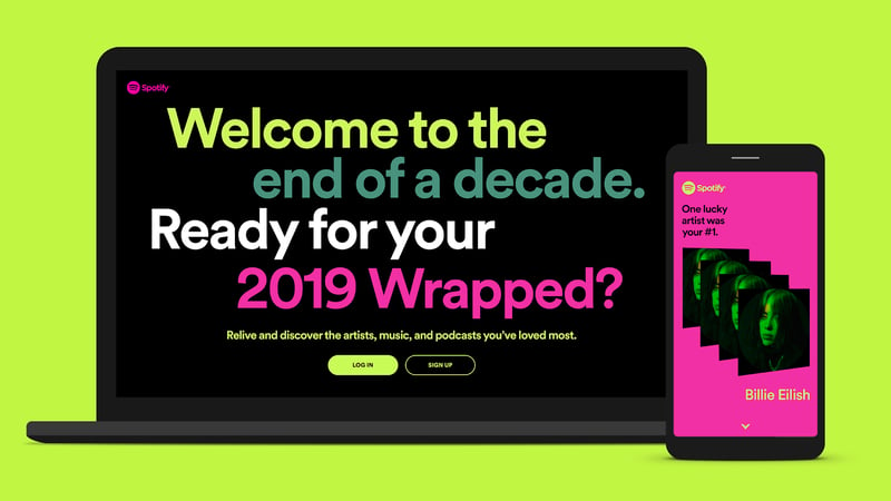 Spotify - 2019 Wrapped Large Text Example