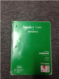 Green notebook